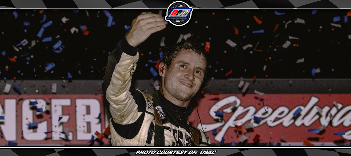 RaceProWeekly's tweet card. Story By: RICHIE MURRAY / USAC - LAWRENCEBURG, IN - "This is my favorite racetrack." It’s easy to see why Logan Seavey would utter those words. When it comes to USAC NOS Energy Drink Indiana Sprint