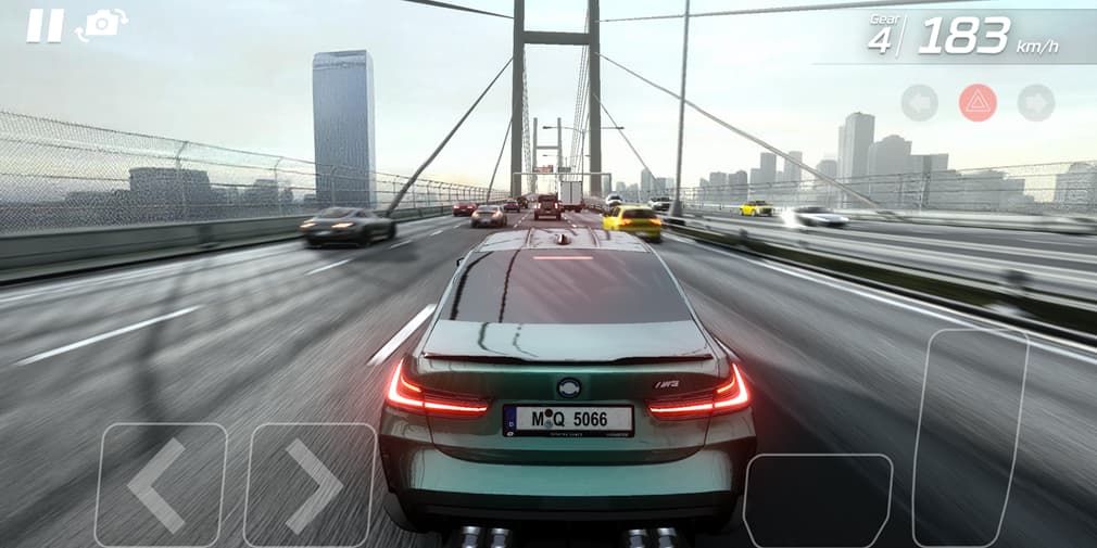 PocketGamer's tweet card. Highway Racer Pro is an upcoming fast-paced highway racer coming to iOS and Android, promising ultra-realistic physics and customisable cars.