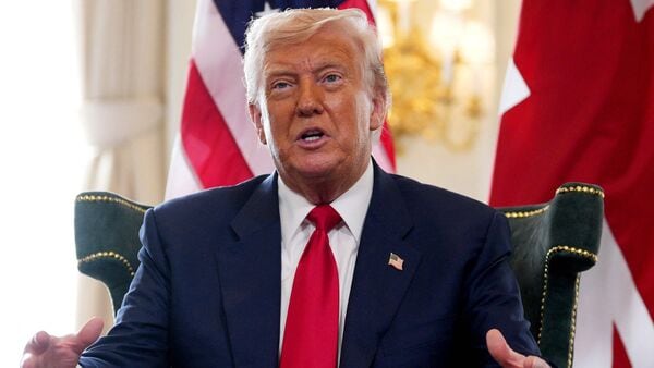 livemint's tweet card. US President Donald Trump has announced plans to set up “food centres” in Gaza to combat the worsening hunger crisis, calling images of starving children “real starvation stuff.”