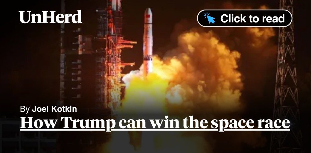 joelkotkin's tweet card. How Trump can win the space race