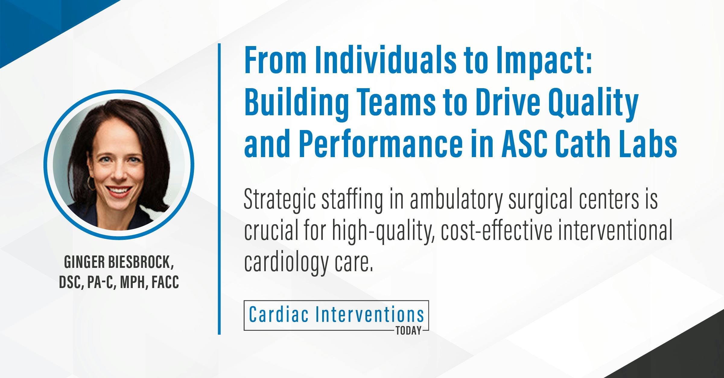 cardiacinterv's tweet card. Strategic staffing in ambulatory surgical centers is crucial for high-quality, cost-effective interventional cardiology care.