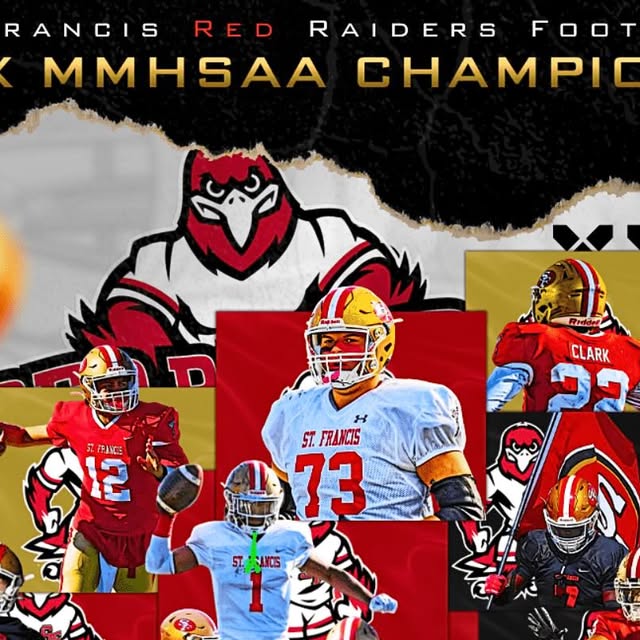 BrianFleischman's tweet card. St Francis Red Raiders Football (@stfrancisredraidersfootball) • Instagram photo