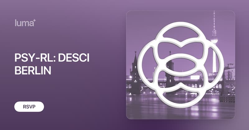 beatabaranowsk's tweet card. PsyDAO is hosting a hangout following Day 1 of DeSci Berlin. Connect with the PsyDAO team and members, meet other friends in DeSci and web3 and learn about…