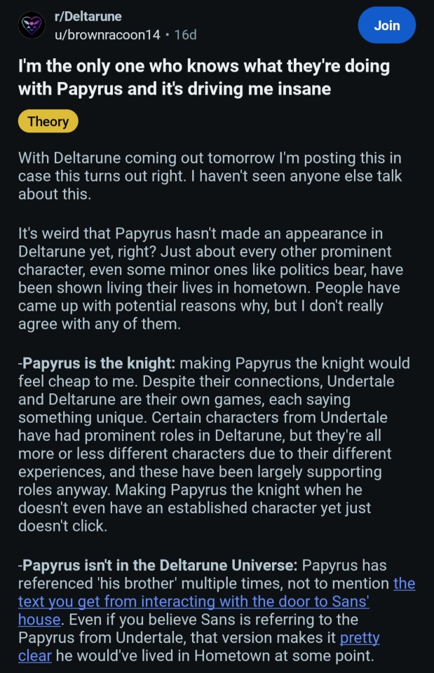 PAPYRUSART98's tweet card. 💬 35  🔁 2038  ❤️ 4282 · this legit made me stop believing in knight papyrus