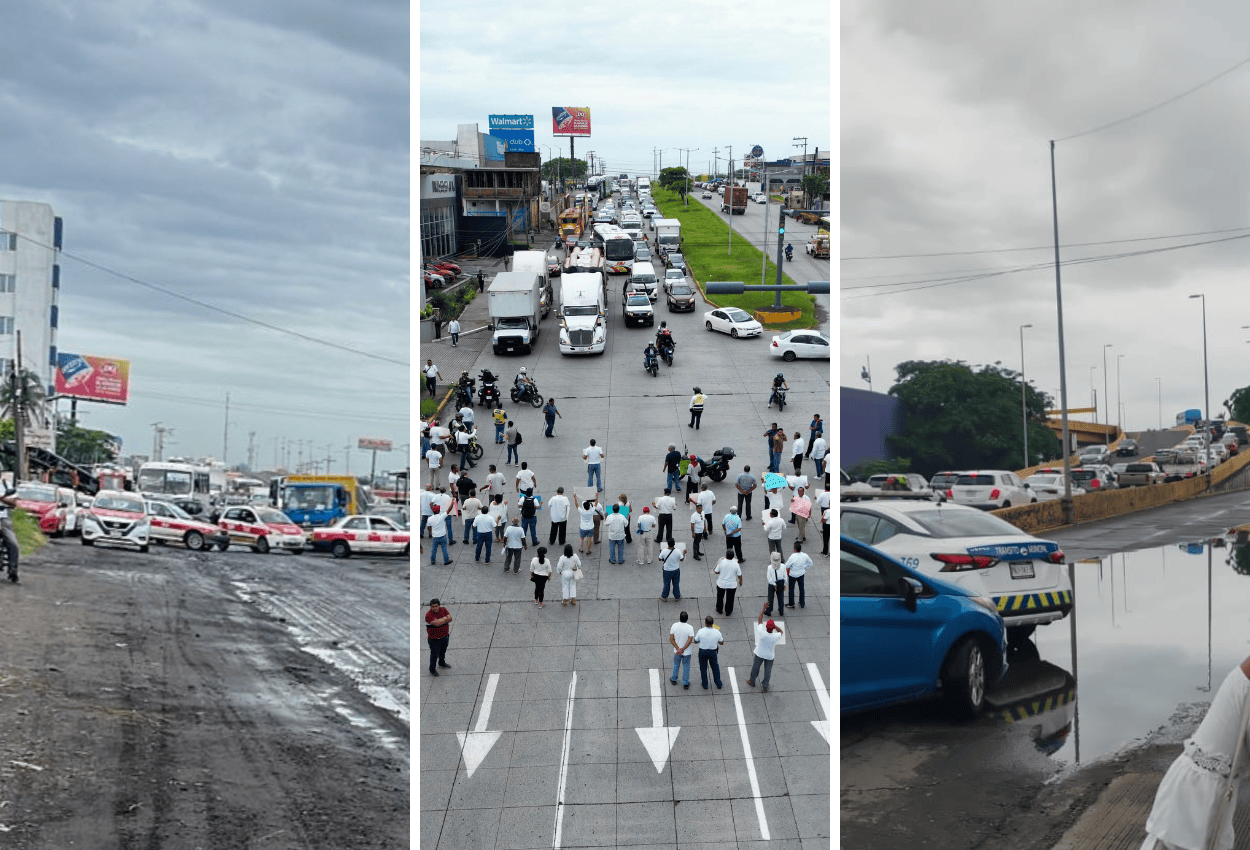 ImagendeVer's tweet card. Conoce cuáles son las calles que puedes tomar si te topaste con el bloqueo de taxistas en Veracruz. 