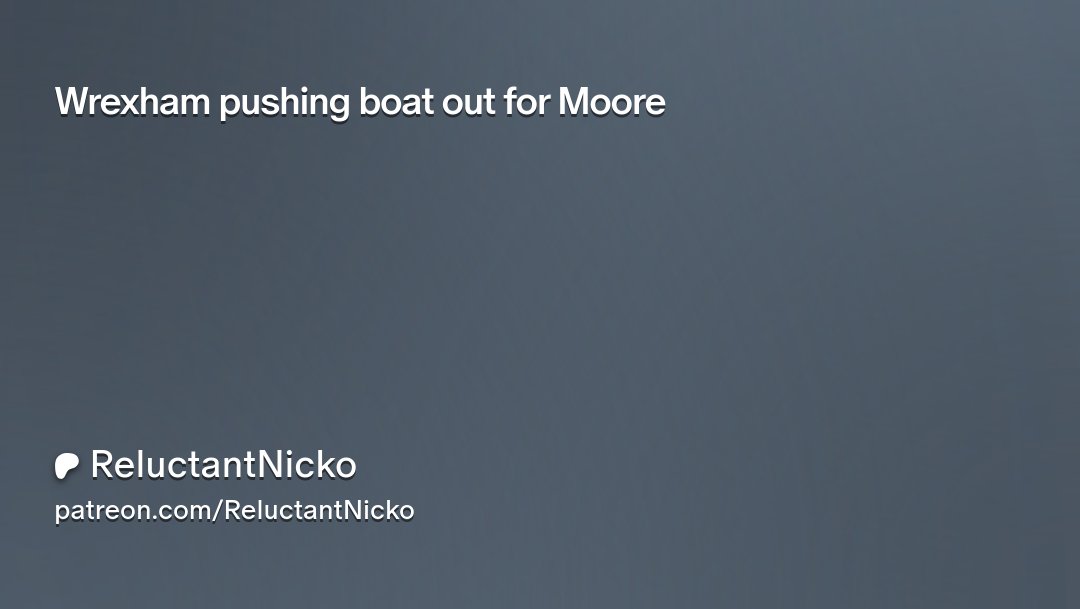 reluctantnicko's tweet card. Get more from ReluctantNicko on Patreon