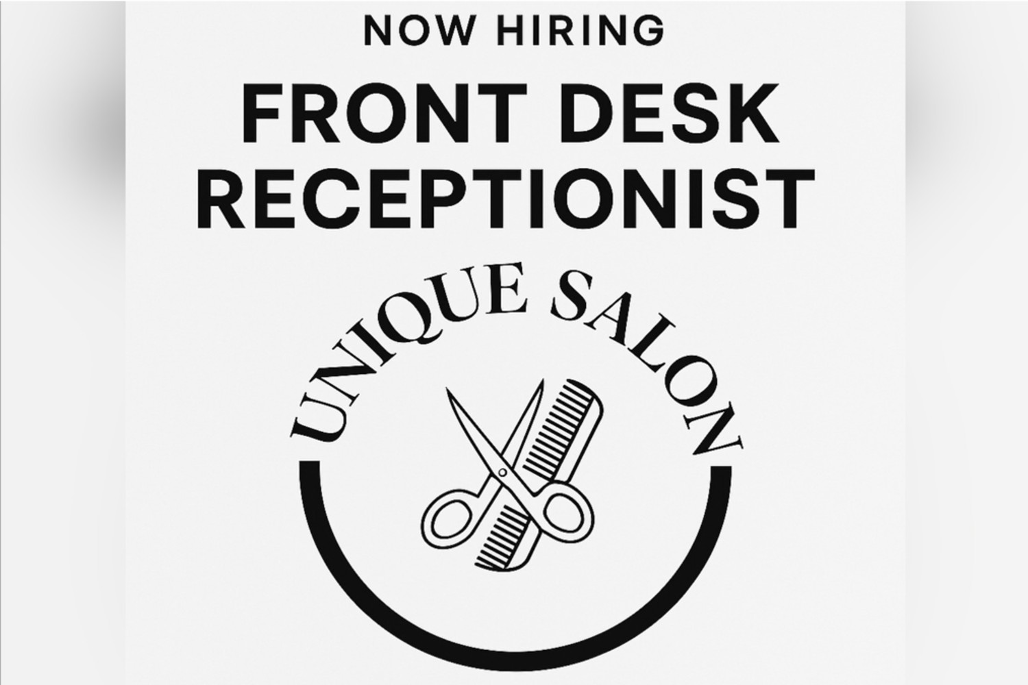 exploreclarion's tweet card. Join the Unique Salon Family – Now Hiring a Front Desk Receptionist…