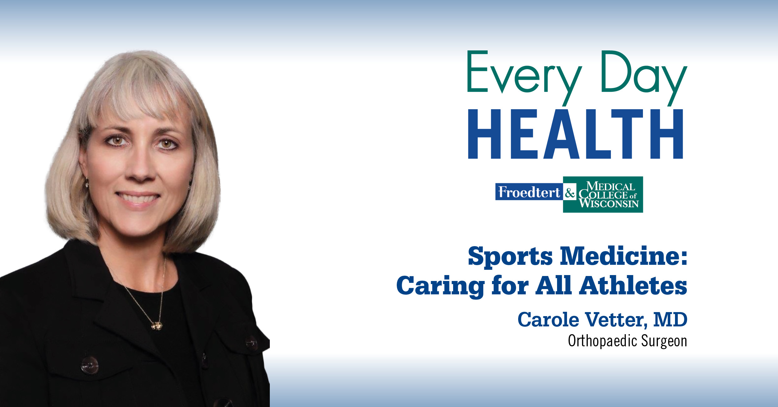 Froedtert's tweet card. Sports Medicine: Caring for All Athletes