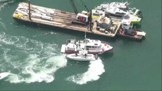 WPBF25News's tweet card. Rescuers were able to pull two adults from Biscayne Bay. At least one victim was taken to Jackson Memorial Hospital's Ryder Trauma Center in serious condition.