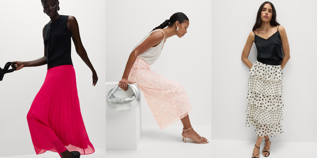 GHmagazine's tweet card. M&S new-in midi-skirts will raise your style game both this season, and next