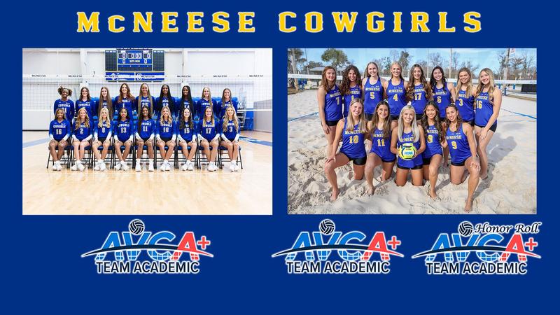 McNeeseVball's tweet card. LEXINGTON, Ky.—McNeese Indoor and Beach Volleyball programs are one of over 1,400 teams to earn the 2024-25 AVCA (American Volleyball Coaches Association) Team Academic Award, the organization...