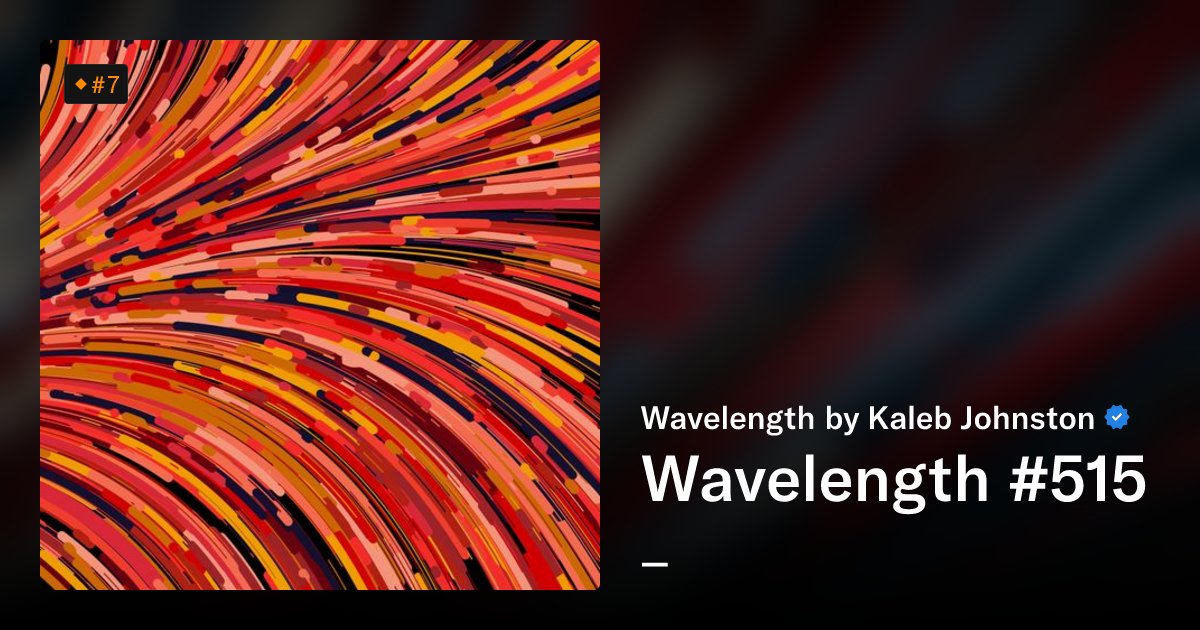 WavelengthSales's tweet card. Wavelength by Kaleb Johnston. A code inspired by the brain's electrical activity and how a thought can spark millions of connections within our neural pathway.