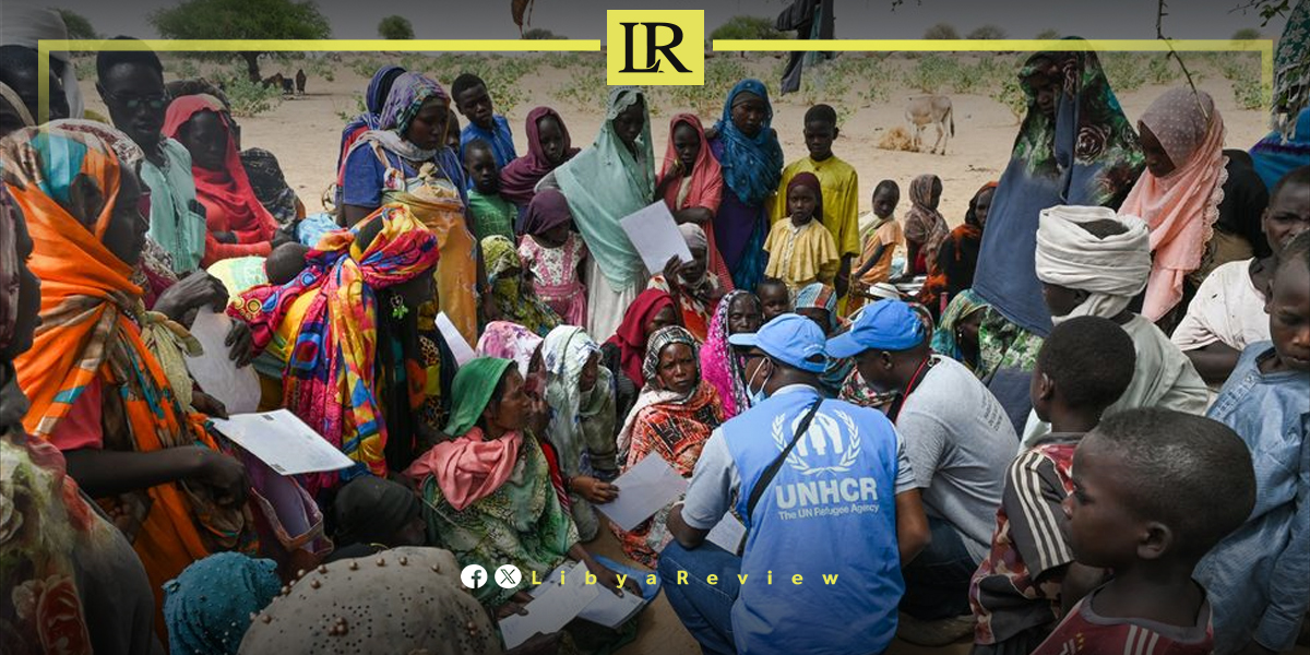 LibyaReview's tweet card. The United Nations expects the number of Sudanese refugees in Libya to rise sharply, reaching more than 650,000 by the
