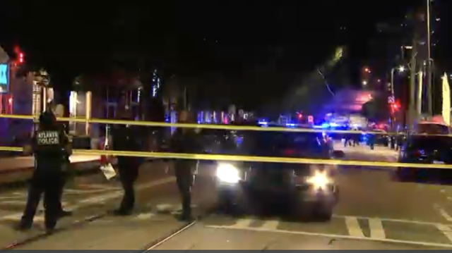WJCLNews's tweet card. Police are searching for three males and one female believed to have initiated the gunfire