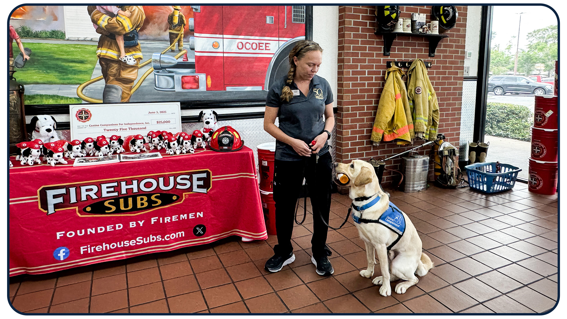 PcolaIceFlyers's tweet card. We've received an exciting update on Buccella's training progress with Canine Companions. Last month marked a significant milestone as Buccella has begun learning specialized skills for their Veteran...