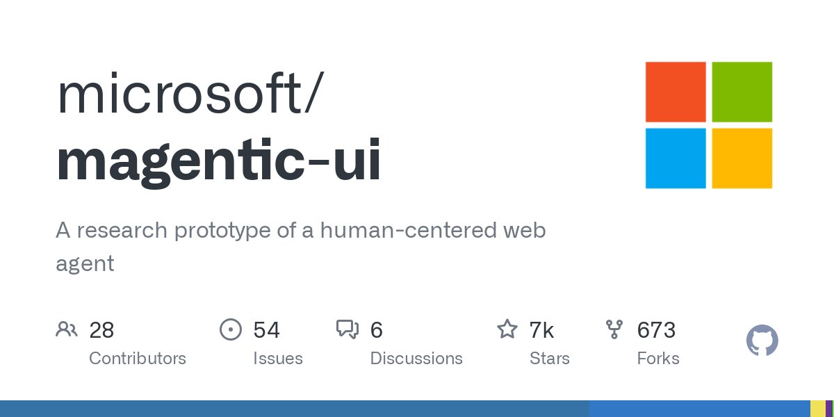 pyautogen's tweet card. A research prototype of a human-centered web agent - microsoft/magentic-ui