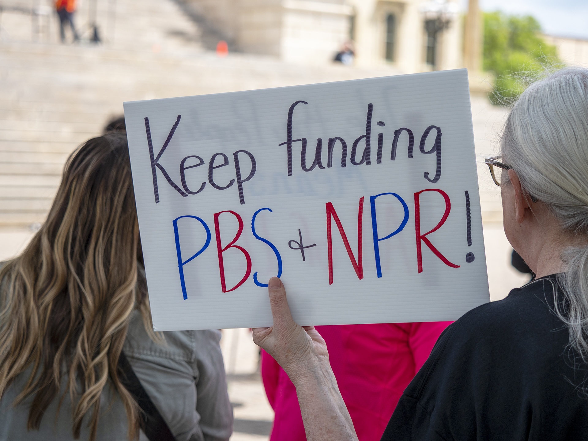 OpenSky_Policy's tweet card. President Donald Trump seeks to do what two previous GOP administrations talked about but didn’t — strip federal funding from NPR and PBS. 