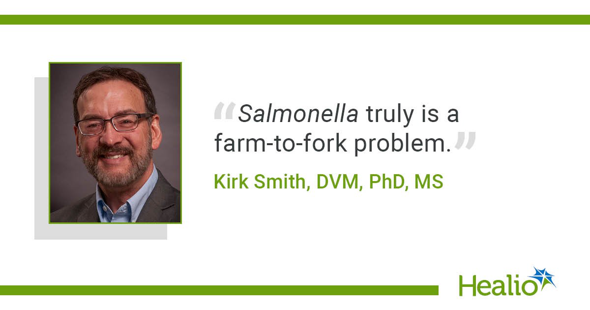 InfectDisNews's tweet card.  Salmonella is one of the most common causes of foodborne illnesses in the U.S.