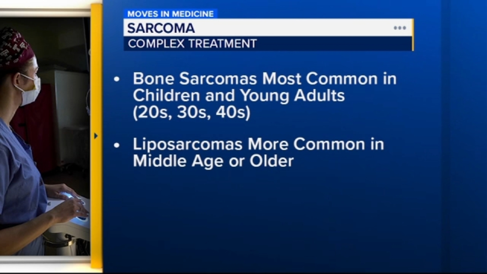 FoxChaseCancer's tweet card. Most of the time, lumps on the body are harmless. But they can also signal a sarcoma, a rare cancer. Fox Chase helps explain what to look for and how the facility diagnoses and treats the disease.