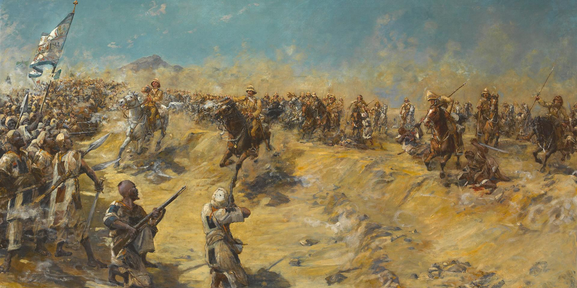 PeterHart1915's tweet card. Join Peter Hart as he examines the decisive defeat of the Mahdist forces at Omdurman in 1898, and the lasting legacy for Sudan and Britain. Part of our Victorian Soldier Spotlight.