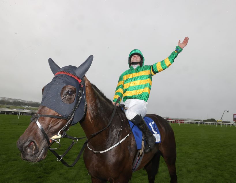 RacingPost's tweet card. 'Michael is looking down on us' - poignant scenes at Galway as Alan O'Sullivan takes opening night...