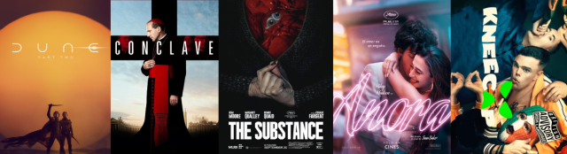 JackRaff's tweet card. These are the films released in the UK in 2024 that brought me the most joy.