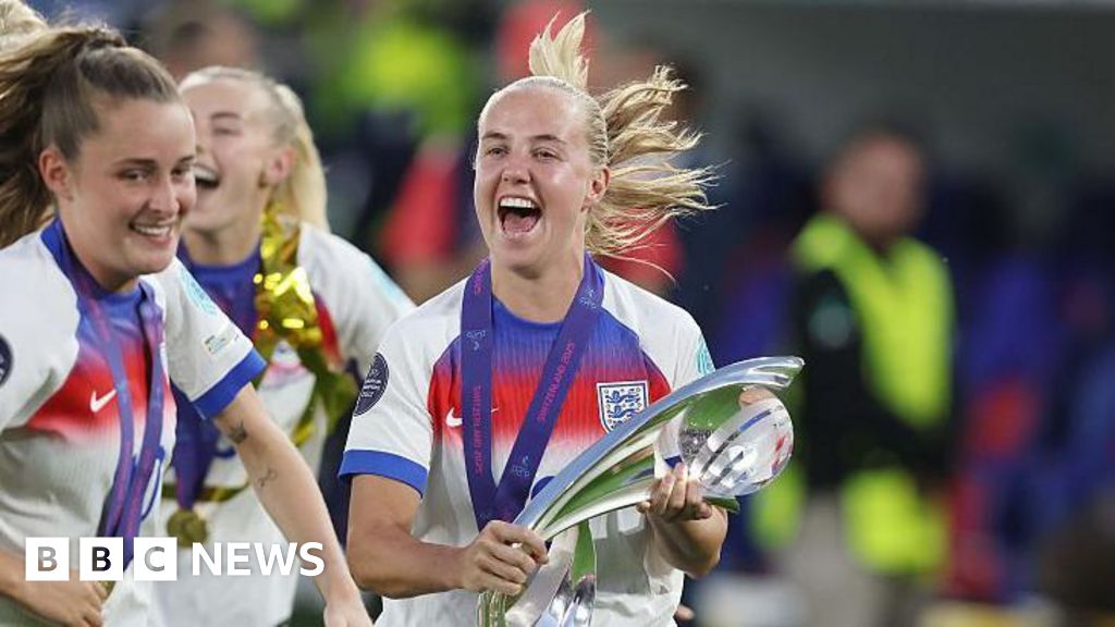 BBCYork's tweet card. Locals from Beth Mead's home village react to England winning the Women's Euro 2025 final.