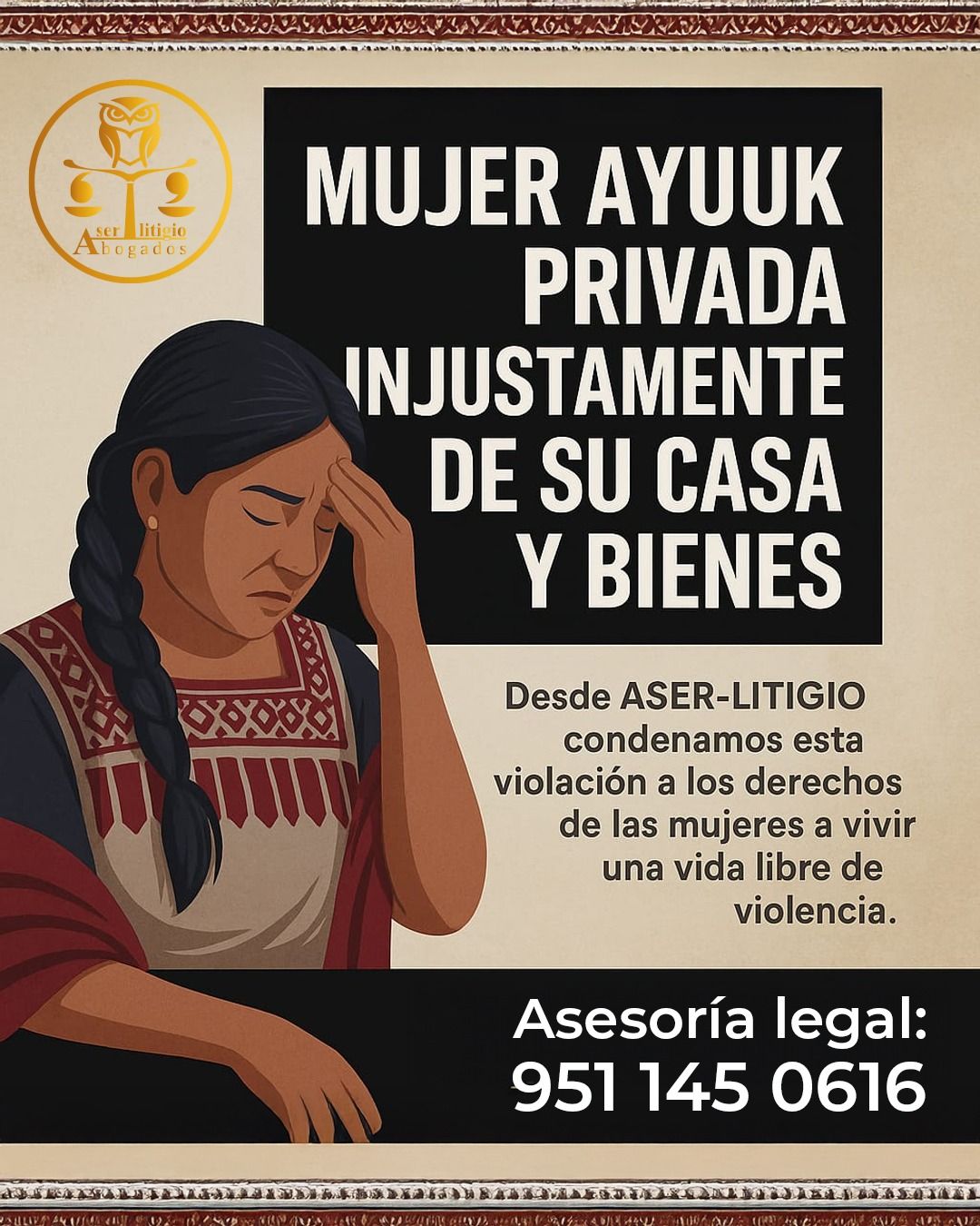 laminuta's tweet card. Por no tener hijos y tras la muerte de su esposo, a Reynalda, mujer Ayuuk originaria de la comunidad San Sebastián perteneciente al municipio de Santiago Atitlan, Mixe, le quitaron su casa y un...