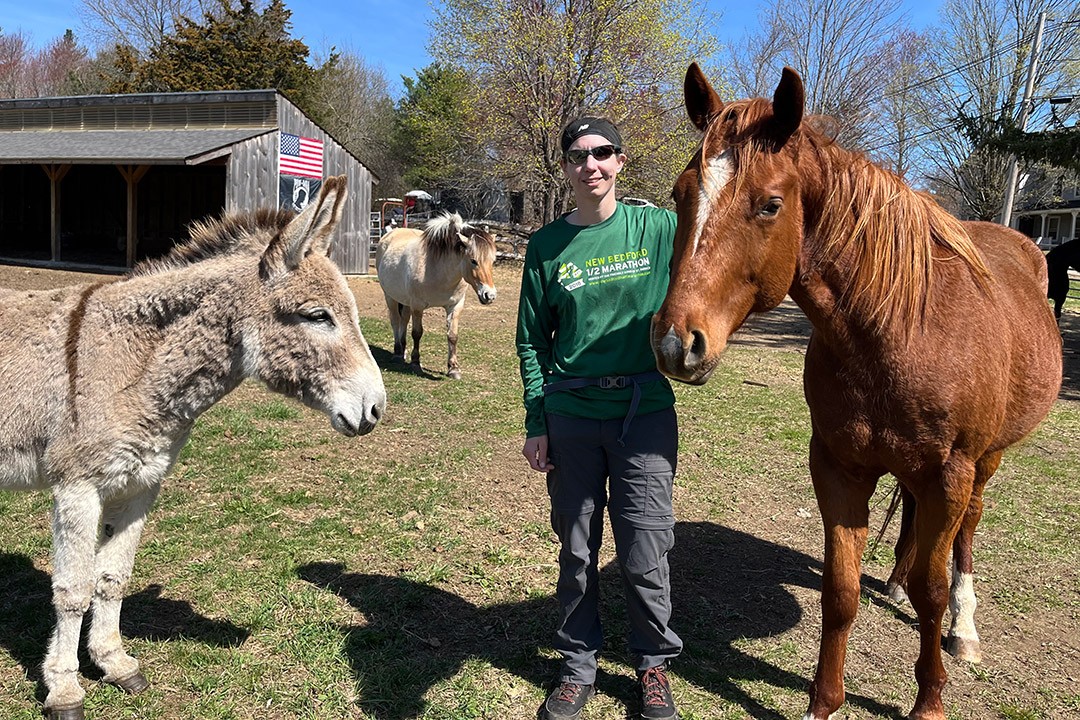 RITNTID's tweet card. RIT student researcher studies how farms can improve animal welfare through understanding environmental impact.