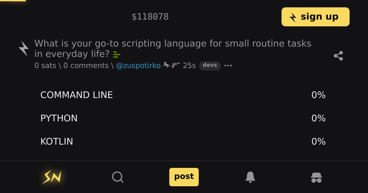stacker_news's tweet card. @zuspotirko stacked 323 sats with this discussion [2 comments]