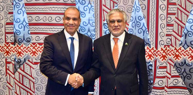ARYNEWSOFFICIAL's tweet card. NEW YORK: Deputy Prime Minister and Foreign Minister Senator Mohammad Ishaq Dar met with Foreign Minister of Egypt Dr. Badr Abdelatty on the sidelines of