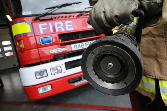 standardchester's tweet card. THREE fire crews were called out to an incident on the hard shoulder of the M56 in Cheshire.