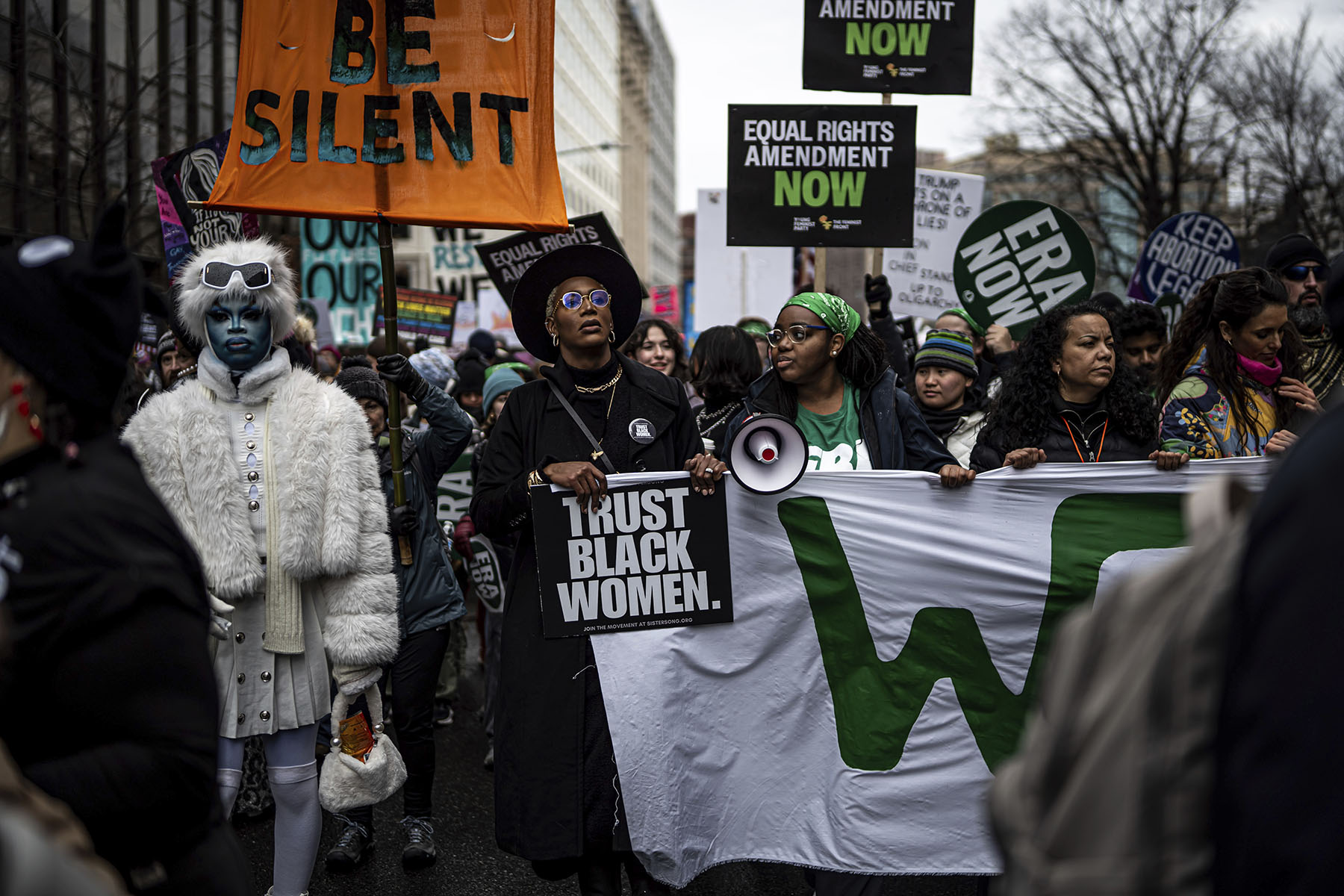 juliachanb's tweet card. This year’s march on the National Mall was far smaller than the Women’s March eight years ago, as many progressive women find other ways to oppose Donald Trump.