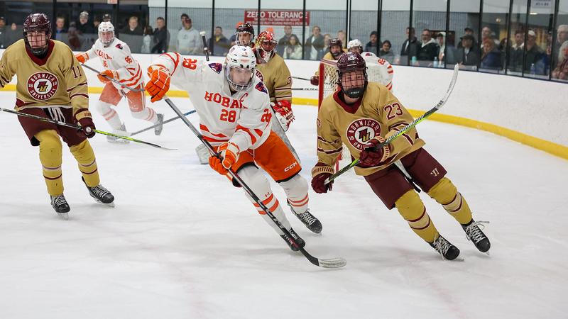 HWSAthletics's tweet card. Former Hobart Hockey captain Artem Buzoverya '24 recently signed a professional contract with the Coventry Blaze. The Blaze play in the Elite Ice Hockey League, the top hockey league in Great Britain.