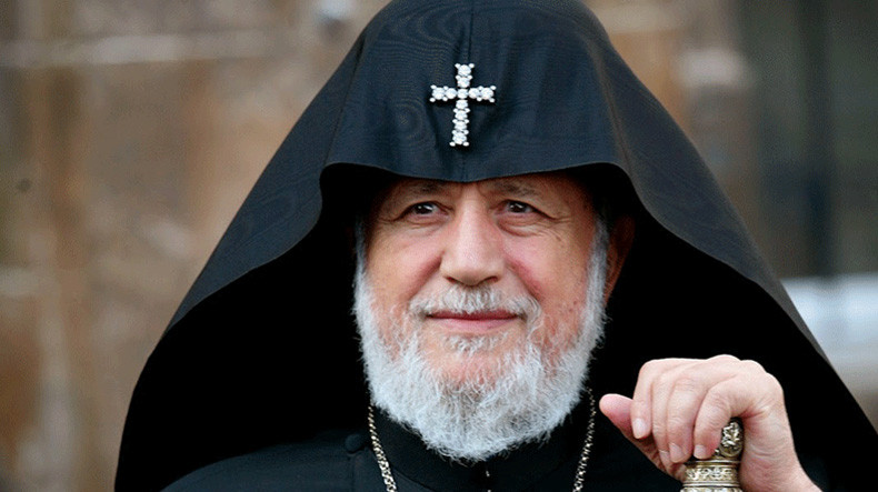 Caucasus_Watch's tweet card. Garegin II Condemns Anti-Church Campaign as Threat to Armenia’s Unity Amid Karabakh Protests