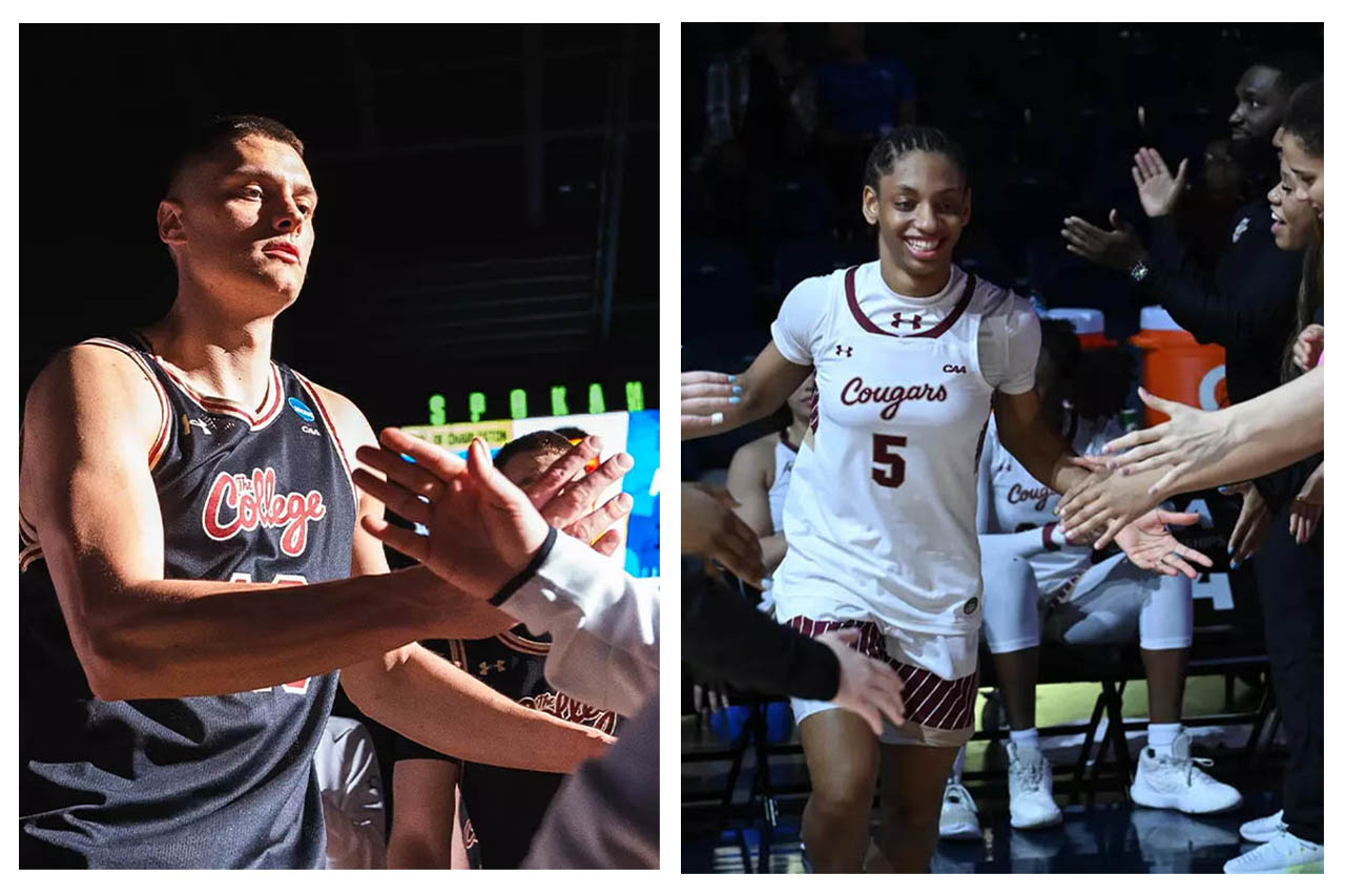 CofC's tweet card. College of Charleston Cougars Taryn Barbot and Ante Brzovic have been named the 2024-25 CAA Preseason Players of the Year.