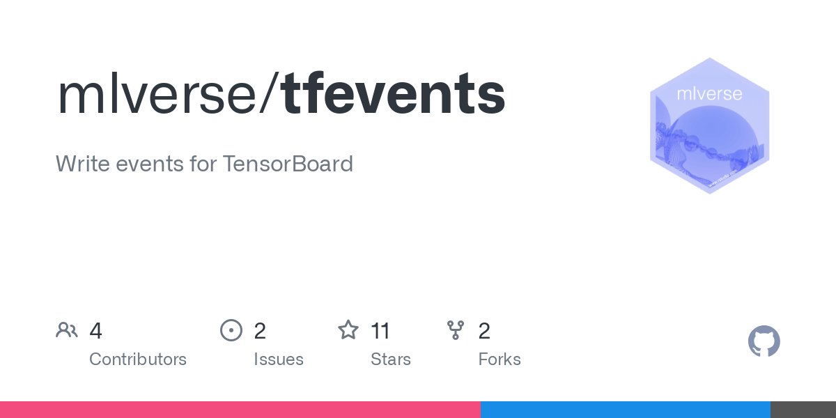 dfalbel's tweet card. Write events for TensorBoard. Contribute to mlverse/tfevents development by creating an account on GitHub.