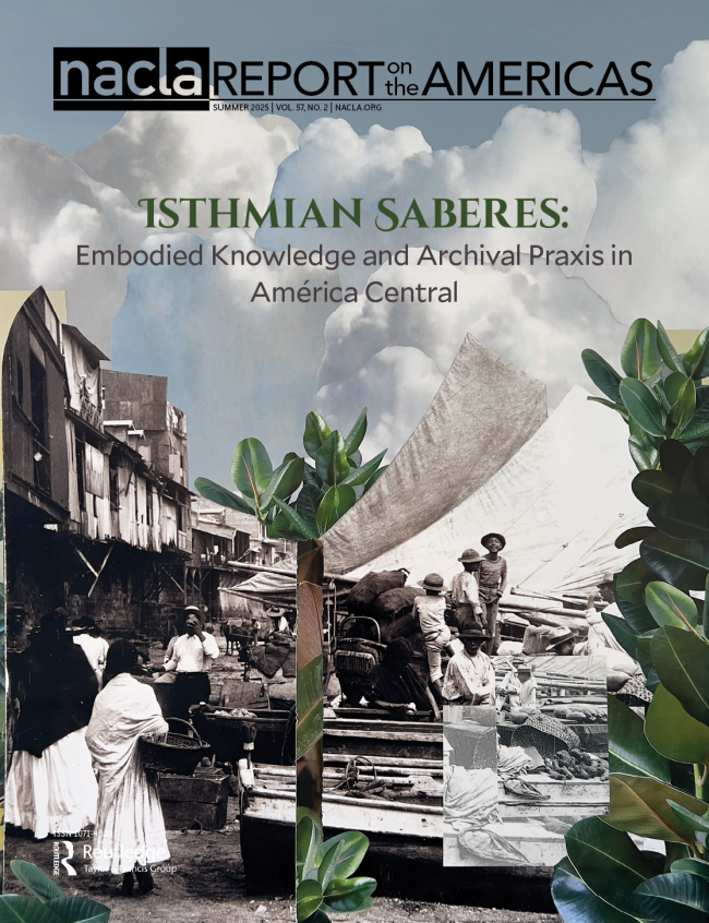 NACLA's tweet card. Don't miss the web exclusive content from our Summer 2025 issue, Isthmian Saberes, on knowledge production and archival praxis in América Central.