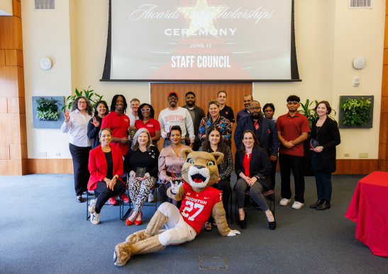 UH_News's tweet card. UH staff celebrated at the 2025 Staff Council Awards & Scholarship Ceremony.