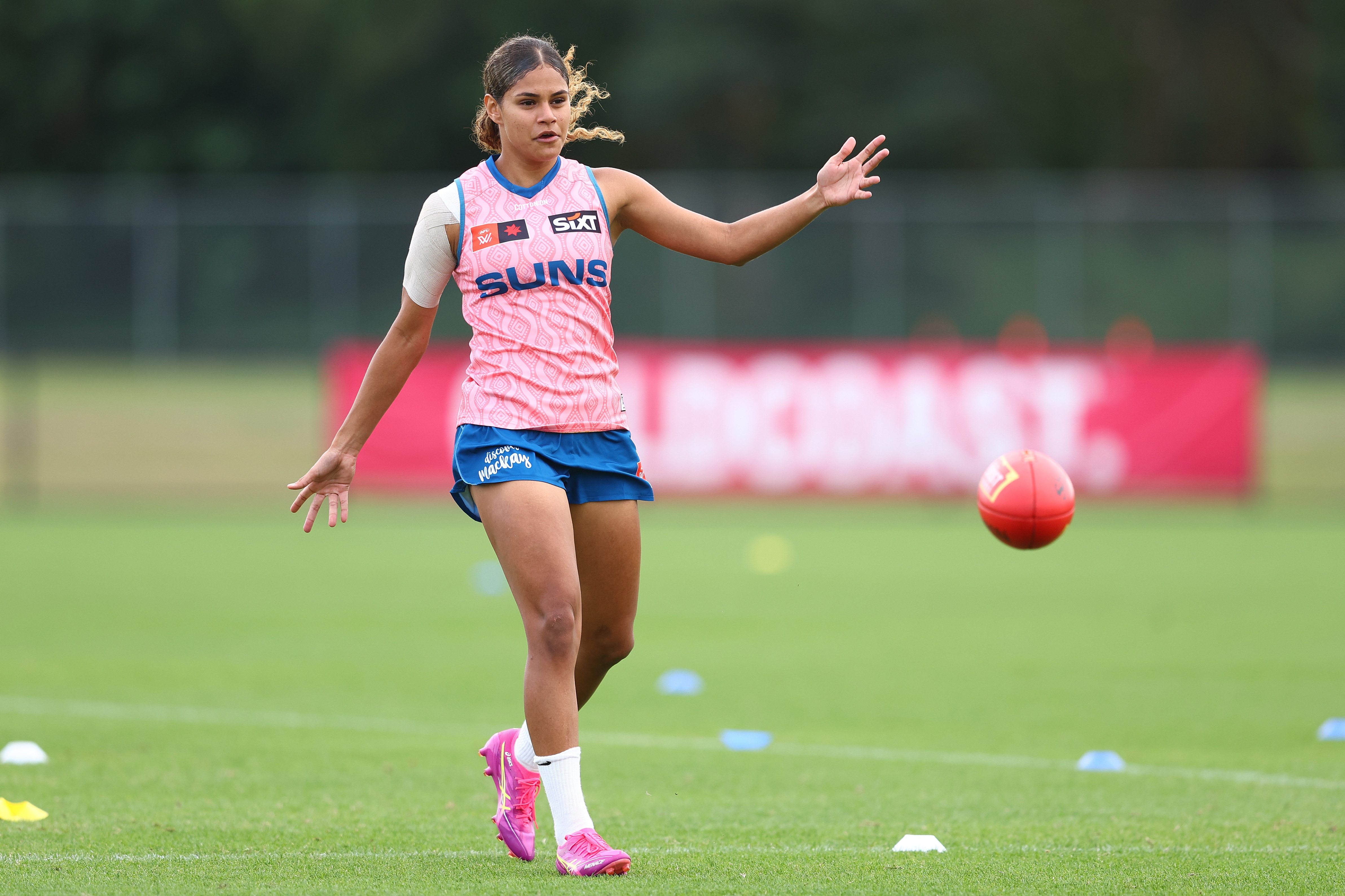 GoldCoastSUNS's tweet card. Young SUNS AFLW utility Heidi Talbot has been placed on the inactive list for the upcoming AFLW season.