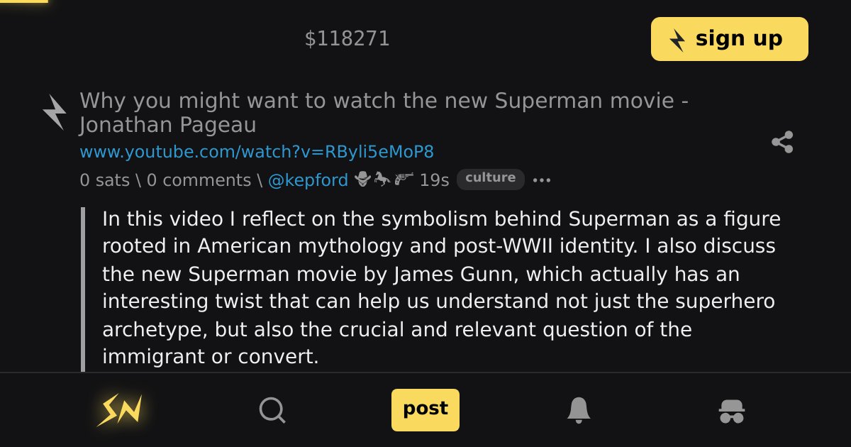 stacker_news's tweet card. In this video I reflect on the symbolism behind Superman as a figure rooted in American mythology and post-WWII identity. I also discuss the new Superman movie by James Gunn, which actually has an...