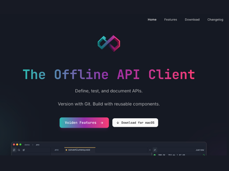 BetaList's tweet card. The Git-Native API Client (free, no login)