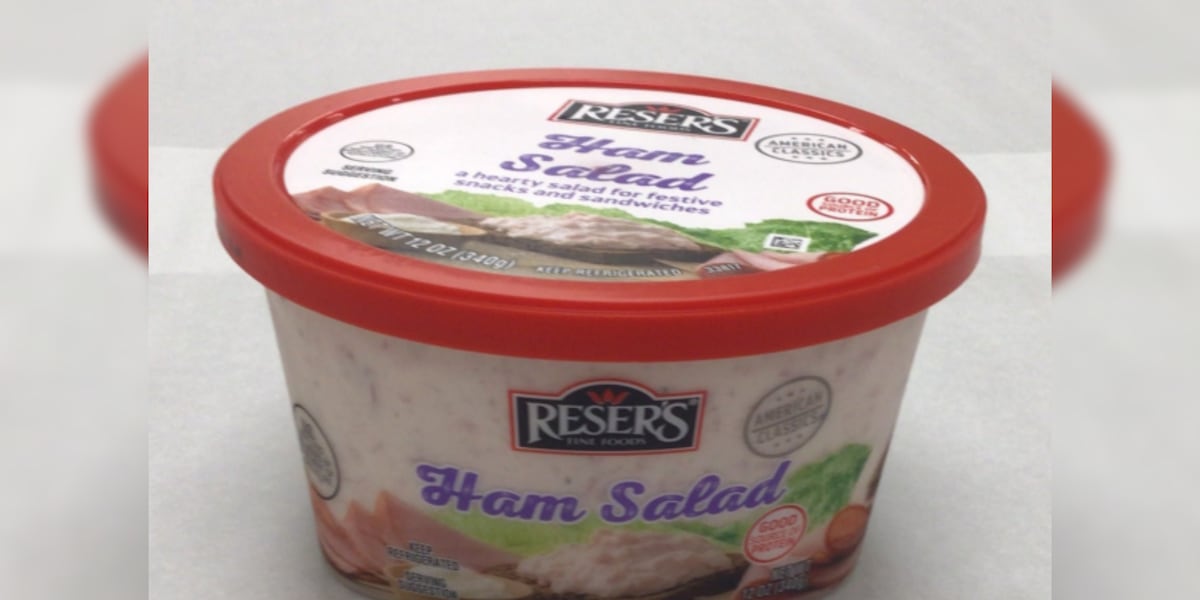 WLOX's tweet card. Two popular brands of ham salad are being recalled for potential listeria contamination, according to the USDA.