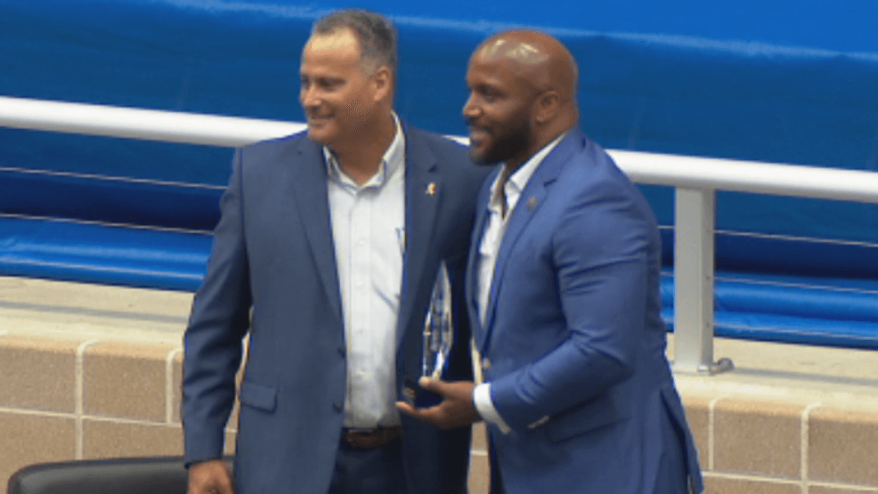 MaxSportsSA's tweet card. "It's about doggone time!"NFL legend Priest Holmes was one of the inductees for Northside Independent School District's inaugural Class of 2025 into the Norths