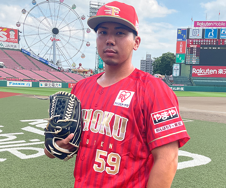 BaseBallMOnline's tweet card. トミー・ジョン手術から復帰し、今季は若鷲のクローザーを務めている。一回りも二回りも大きくなった体躯に成長を続ける投球とメンタル。4年目左腕がフレッシュかつ堂々と…。野球専門誌「週刊ベースボール」がプロ野球･高校野球･大学野球･社会人野球･ドラフト注目選手の最新情報をお届けします。
