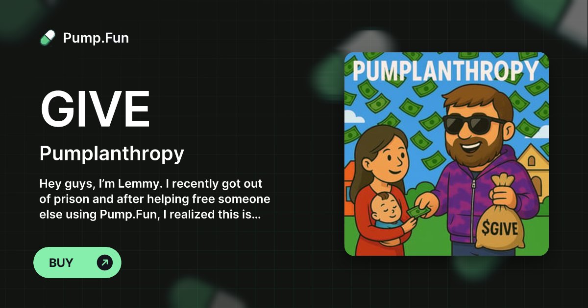 lemmy_cooke's tweet card. Hey guys, I’m Lemmy. I recently got out of prison and after helping free someone else using Pump.Fun, I realized this is what I’m meant to do. My mission with Pumplanthropy is to give back, help...