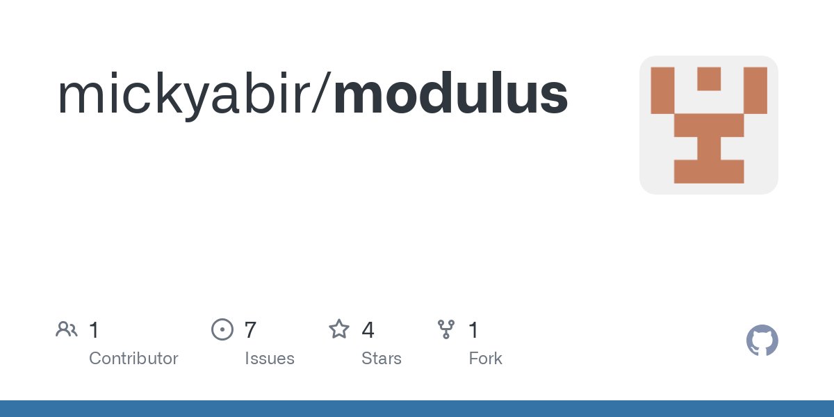 MickyAbir's tweet card. Contribute to mickyabir/modulus development by creating an account on GitHub.