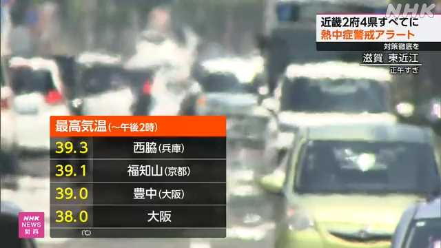 nhk_KOBE_'s tweet card. 【NHK】近畿地方は、２９日も危険な暑さとなっていて、今シーズン初めて、近畿地方の２府４県すべてに「熱中症警戒アラート」が発表されています。 屋外で…