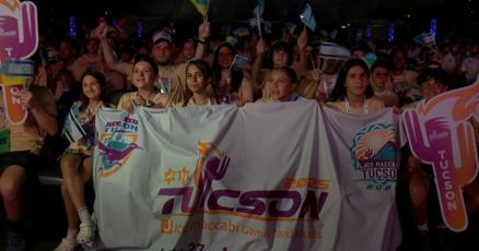 KVOA's tweet card. Hundreds of Jewish athletes from around the world are competing in a variety of sports, while building community and friendship.