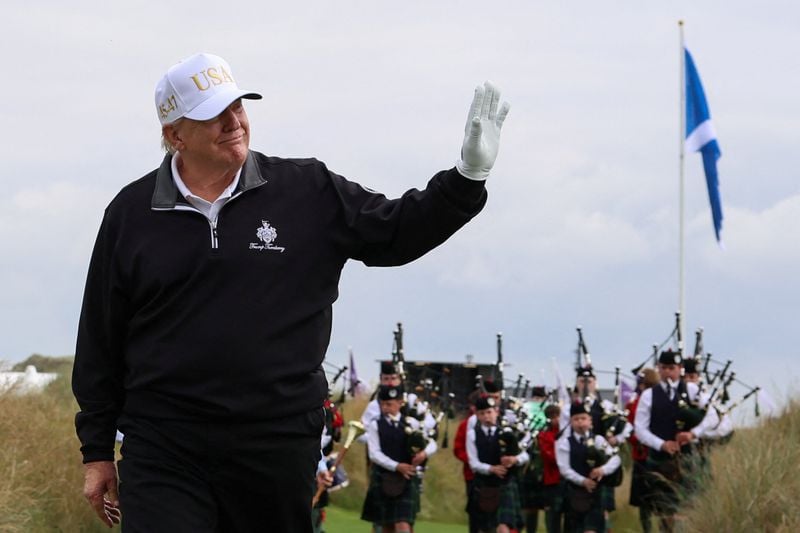 GBAFReview's tweet card. By Andrea Shalal and Alistair Smout ABERDEEN, Scotland (Reuters) -U.S. President Donald Trump formally opened a new golf course at his sprawling property in Scotland on Tuesday, saying he would play a